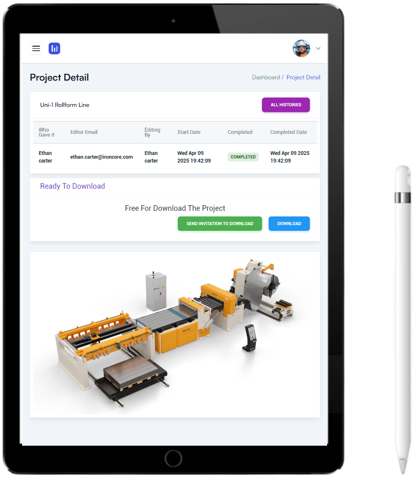 plc project tablet view
